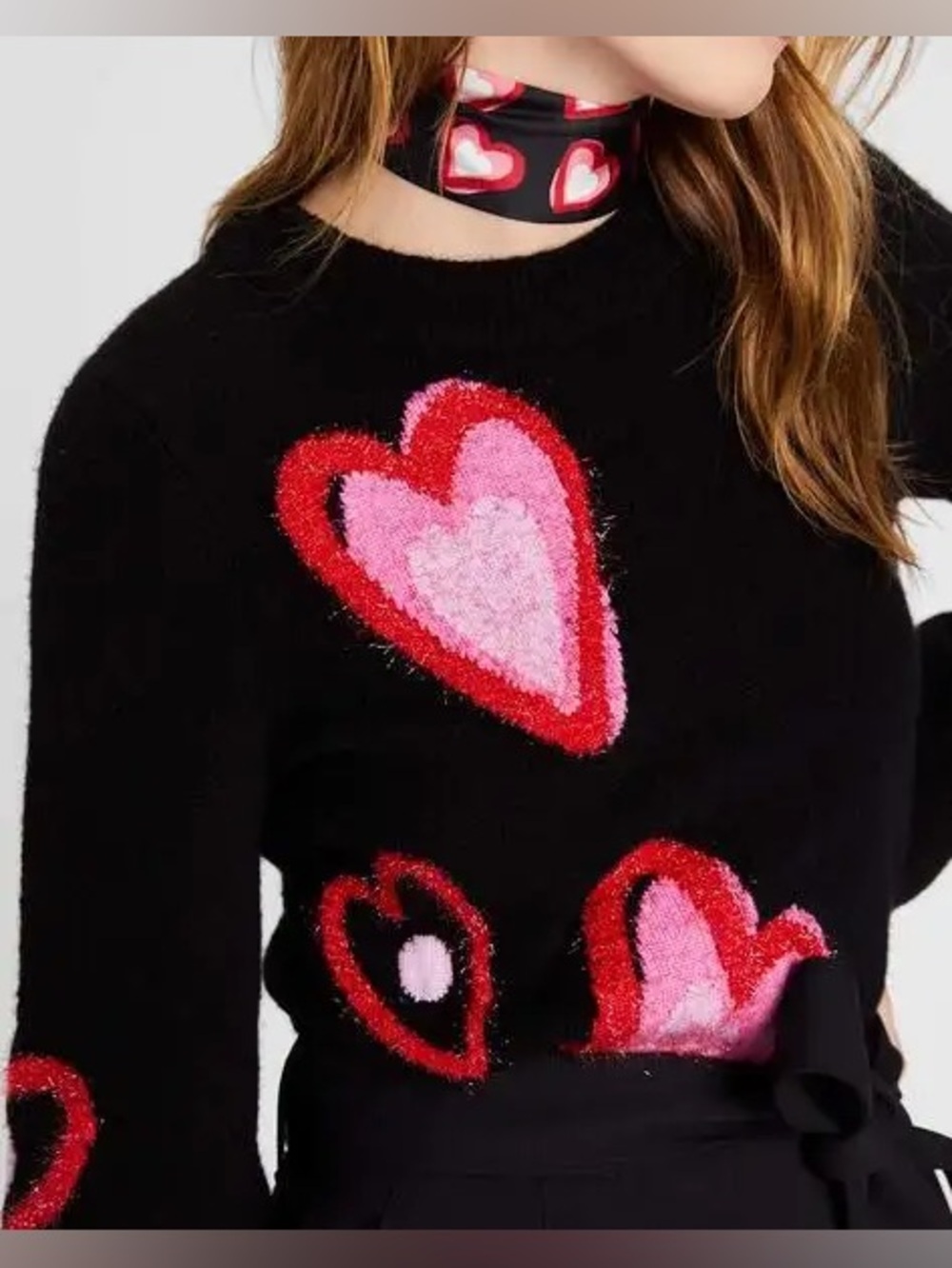 Kate Spade Overlapping Hearts Sweater